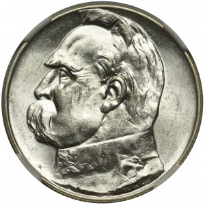 Piłsudski 5 złotych 1936 - NGC MS62