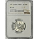 1 złoty 1971 - NGC MS64