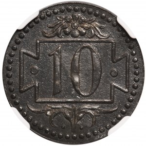 Gdańsk 10 fenigów 1920 - 57 perełek - NGC MS62