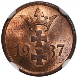 Wolne Miasto Gdańsk - 1 fenig 1937 - NGC MS65 RD