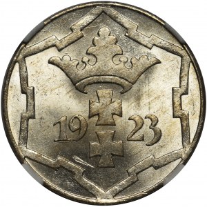 Wolne Miasto Gdańsk - 10 fenigów 1923 - NGC MS64+
