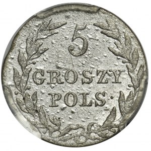 Królestwo Polskie, 5 groszy polskich 1816 IB - PCGS AU58