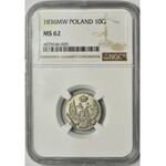 10 groszy 1836 MW - NGC MS62 - rzadszy rocznik