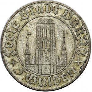 Wolne Miasto Gdańsk - 5 guldenów 1932 Kościół