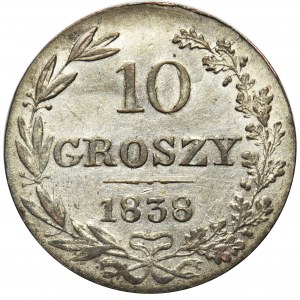 10 groszy 1838 MW - bardzo ładny