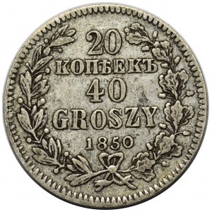 20 kopiejek = 40 groszy 1850 MW, Warszawa