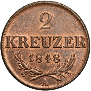 Austria, 2 krajcary 1848 Wiedeń 