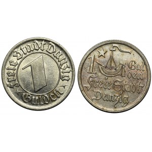 ZESTAW - 2 szt - Wolne Miasto Gdańsk - 1 gulden 1923 i 1932 