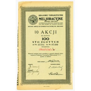 Krajowe Towarzystwo Meljoracyjne Spółka Akcyjna - 10 x 100 zlotych 
