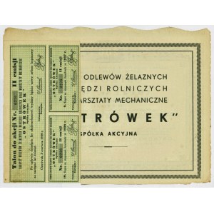Fabryka Odlewów Żelaznych.... OSTRÓWEK - II Emisja - 200 złotych 1929 