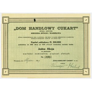 Dom Handlowy CUKART - 500 złotych 1939 - niski numer