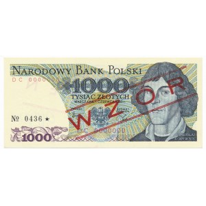 1.000 złotych 1982 WZÓR DC 0000000 No.0436