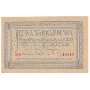 1 marka 1919 -IAA- piękna i rzadka pierwsza seria 