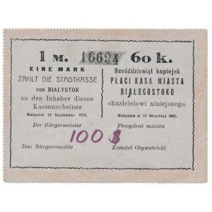 Białystok 1 marka = 60 kopiejek 1915 
