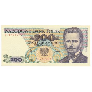 200 złotych 1976 -A- bardzo rzadka pierwsza seria