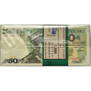 10 x Paczka bankowa 50 złotch 1988 -HD-
