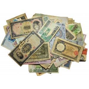 DUŻY ZESTAW - Banknoty z całego świata - ciekawsze typy 