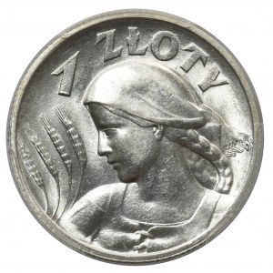 Kobieta i kłosy 1 złoty 1925 - PCGS MS62
