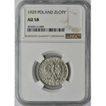 1 złoty 1929 - NGC AU58