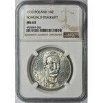 Traugutt 10 złotych 1933 - NGC MS63