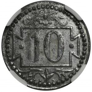 Gdańsk 10 fenigów 1920 - 54 perełki - NGC AU55