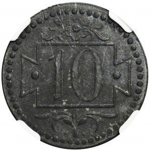 Gdańsk 10 fenigów 1920 - 56 perełek - NGC AU58