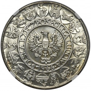 Mieszko i Dąbrówka 100 złotych 1966 - NGC MS63