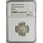 Stefan Batory, Trojak Wilno 1584 - NGC MS63