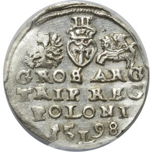 Zygmunt III Waza, Trojak Lublin 1598 - PCGS MS62