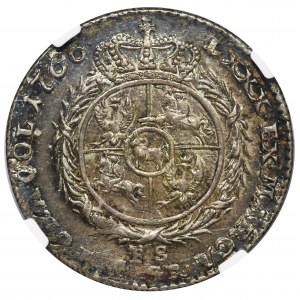 Poniatowski, Złotówka 1766 - NGC MS62