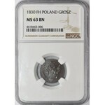 Królestwo Polskie, 1 grosz 1830 FH - NGC MS63BN - wyśmienity