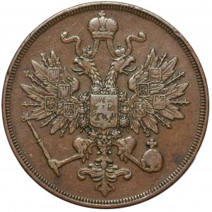 3 kopiejki 1860 BM, Warszawa - rzadkie i ładne
