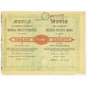 Galicyjski Ziemski Bank Kredytowy - Emisja VI - 400 koron 1920