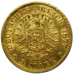 Germany - Prussia Wilhelm I - 5 mark 1877 B Hannover