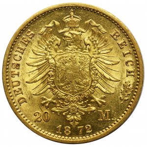 Germany - Saxony Johann - 20 mark 1872 E Muldenhutten