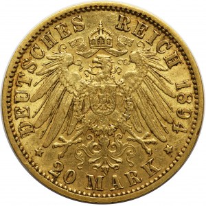 Germany - Baden Friedrich I - 20 mark 1894 G