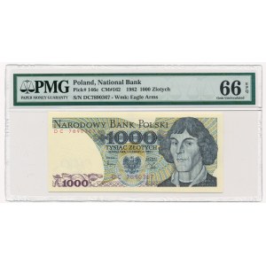 1.000 złotych 1982 -DC- PMG 66 EPQ - pierwsza seria rocznika
