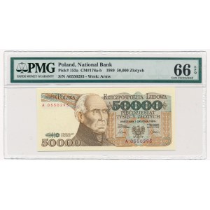 50.000 złotych 1989 -A- PMG 66 EPQ - pierwsza seria 