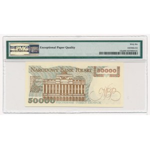 50.000 złotych 1989 -A- PMG 66 EPQ - pierwsza seria 
