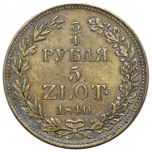3/4 rubla = 5 złotych 1840 MW, Warszawa 