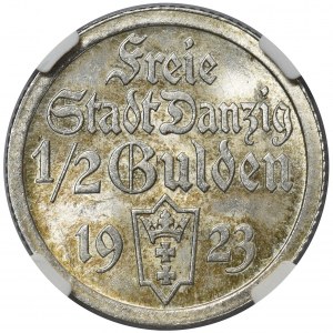 Wolne Miasto Gdańsk - 1/2 guldena 1923 - NGC MS63