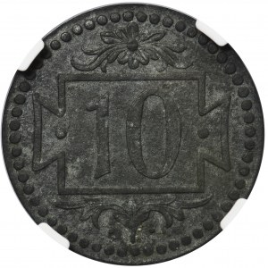 Gdańsk 10 fenigów 1920 - 56 perełek - NGC MS62