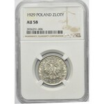 1 złoty 1929 - NGC AU58