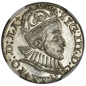 Zygmunt III Waza, Trojak Ryga 1588 - NGC MS64