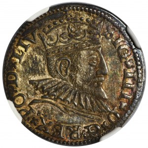 Zygmunt III Waza, Trojak Ryga 1591 - NGC MS62