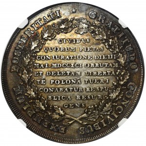 Poniatowski, Talar Targowica 1793 - NGC AU53