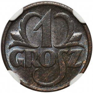 1 grosz 1934 - NGC MS63 BN