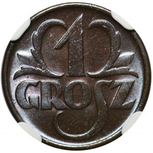 1 grosz 1935 - NGC MS65 BN