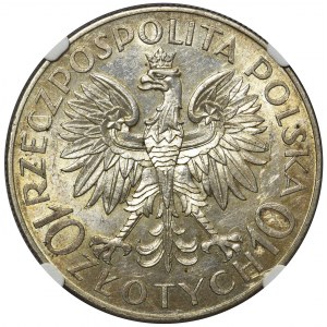 Traugutt 10 złotych 1933 - NGC AU58