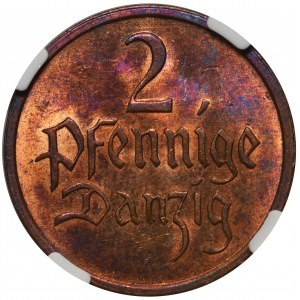 Wolne Miasto Gdańsk - 2 fenigi 1937 - NGC MS63 RB